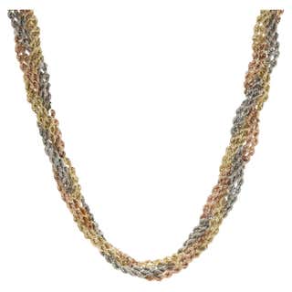 Contemporary Gold 36 Inch Braided Rope Chain Necklace at 1stDibs | 36 ...