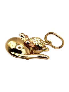 14 Karat Yellow & Rose Gold Fancy Fat Cat Charm #19987