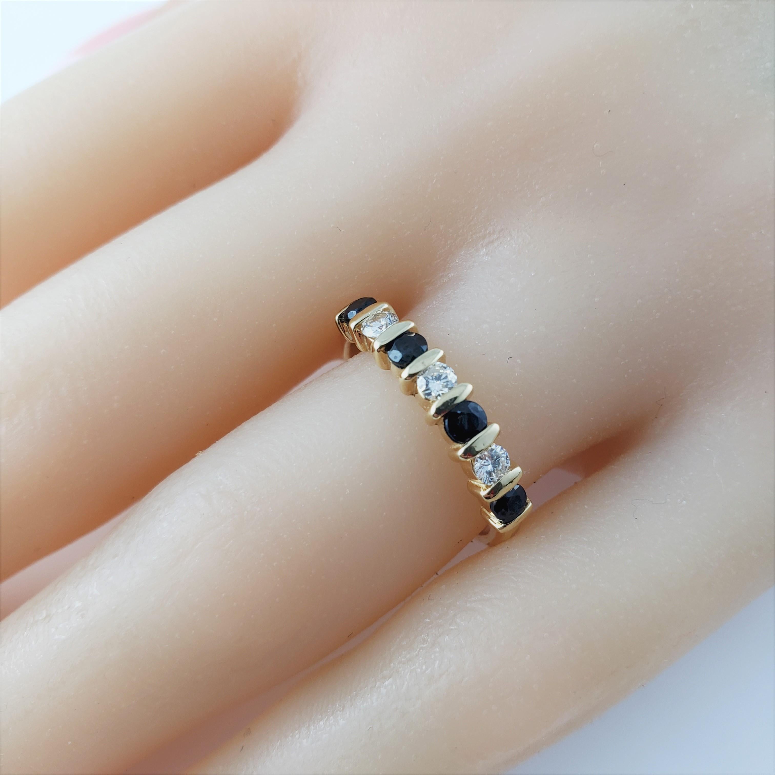 14 Karat Yellow Sapphire and Diamond Ring For Sale 4