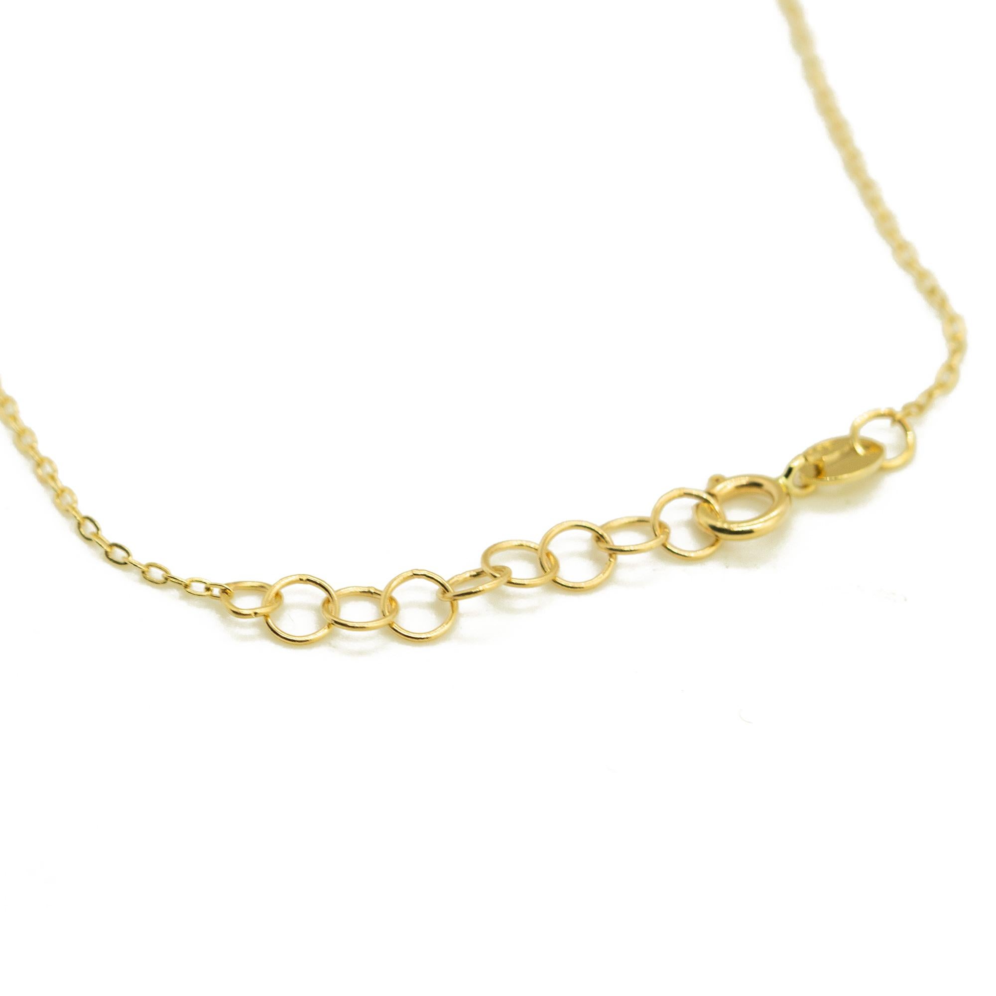 Bracciale a catena con ciondolo del segno fortunato dell'infinito in oro giallo massiccio 14 carati in vendita 1