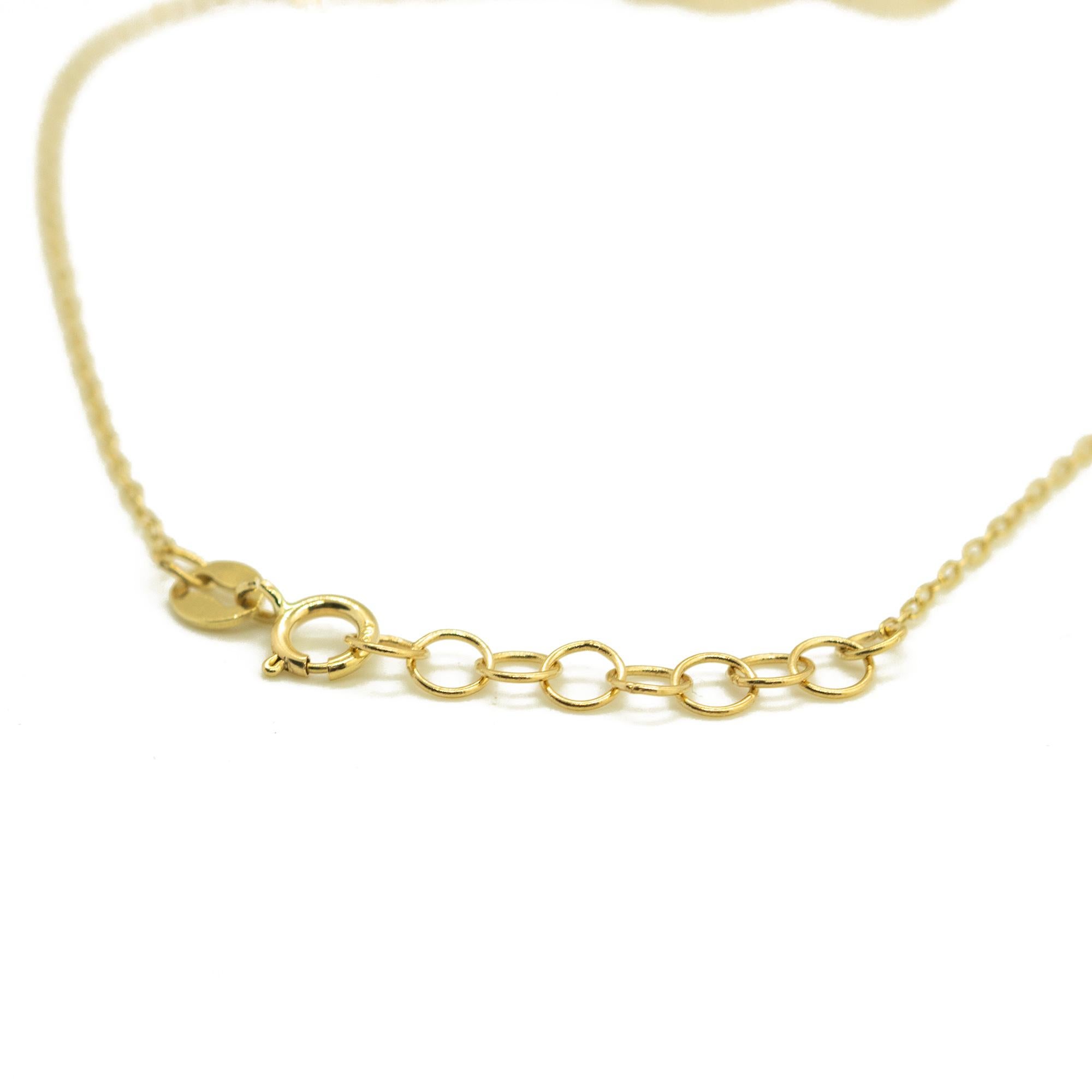 Art Nouveau 14 Karat Yellow Solid Gold Lucky Quatrefoil Sign Pendant Charm Chain Bracelet For Sale