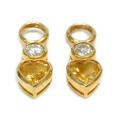 14 Karat Yellow Topaz Earring Jackets