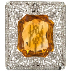 14 Karat Yellow Tourmaline Cartier Brooch or Pin