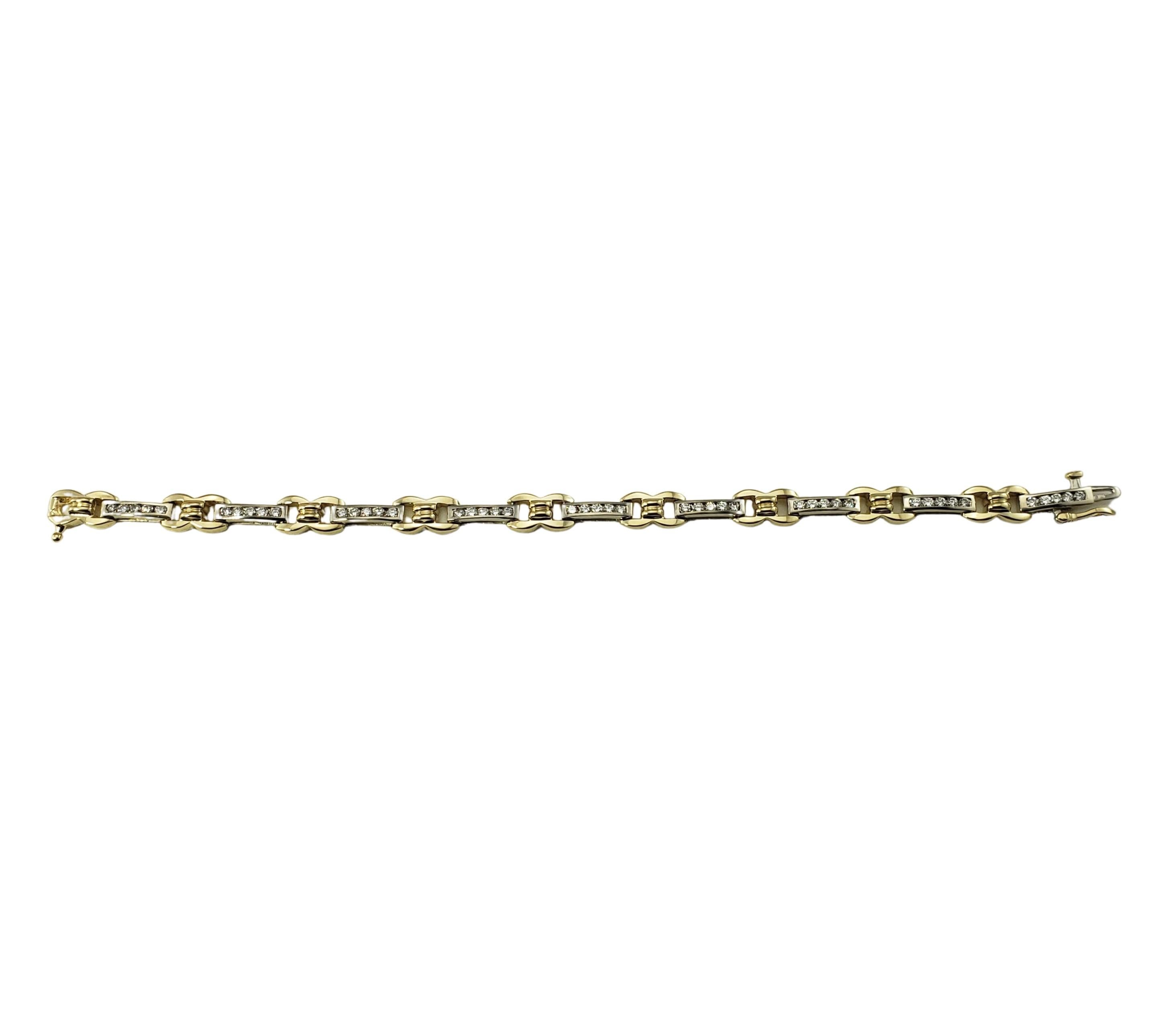 Armband aus 14 Karat Gelb-/Weißgold mit Diamanten Damen
