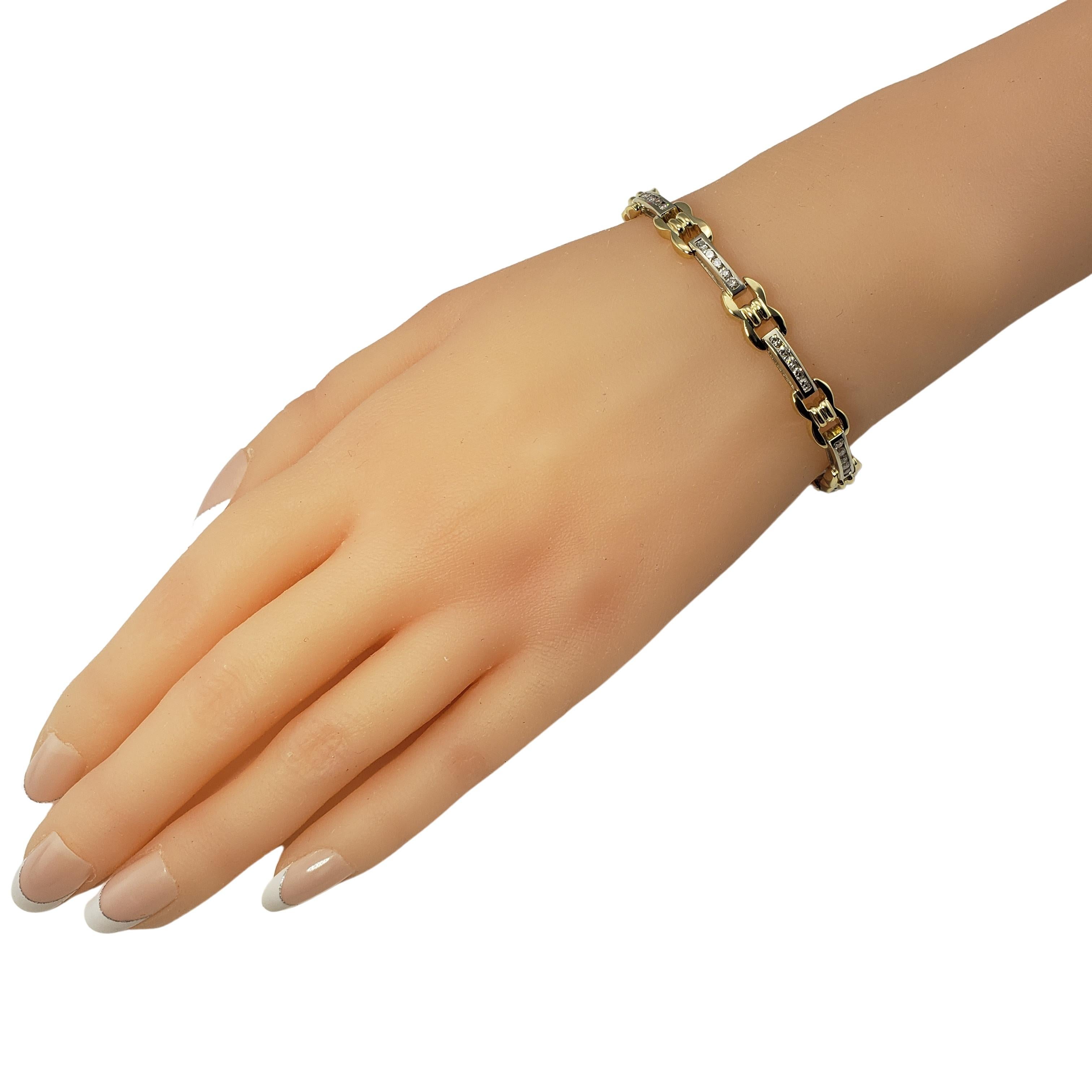 Armband aus 14 Karat Gelb-/Weißgold mit Diamanten 3