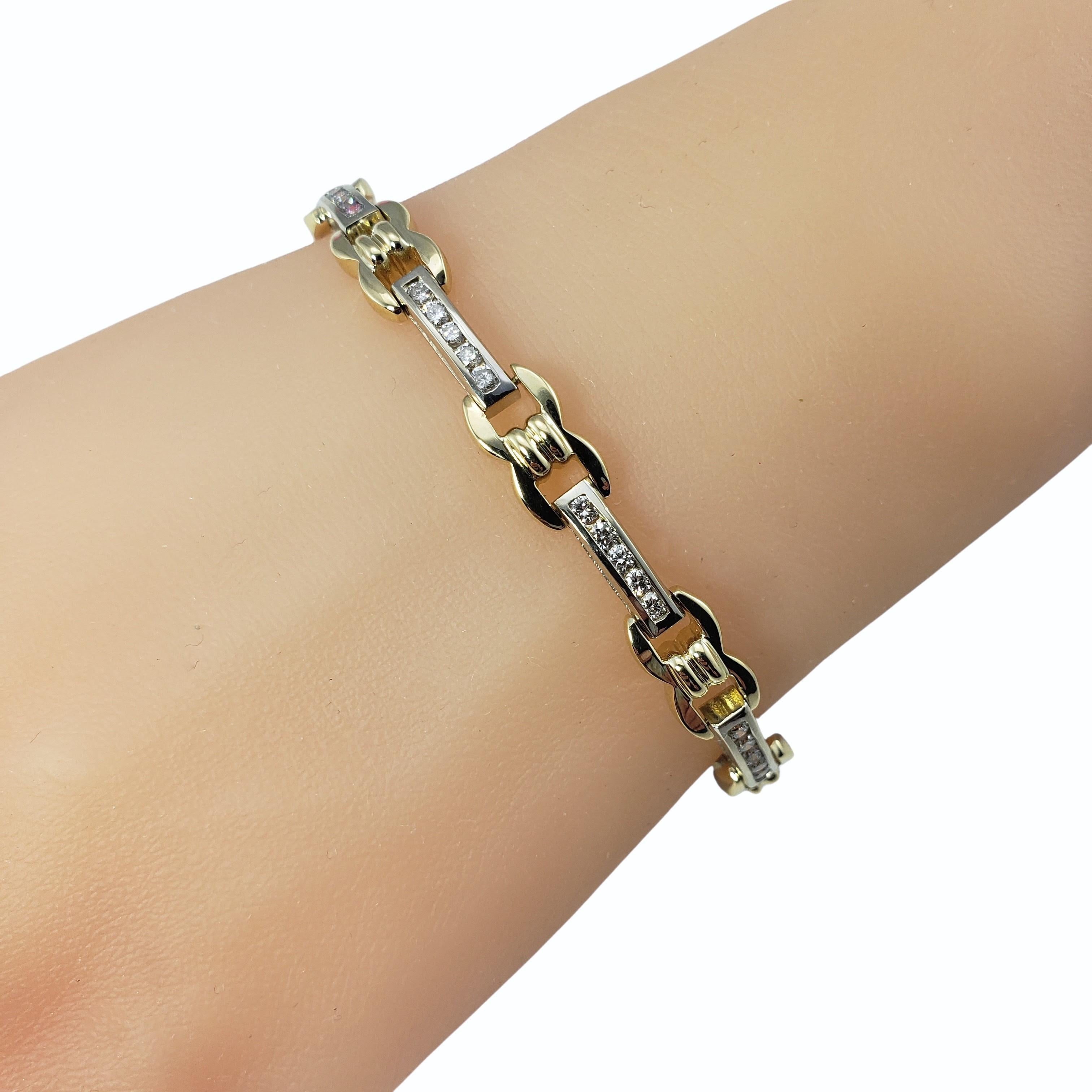 Armband aus 14 Karat Gelb-/Weißgold mit Diamanten 4