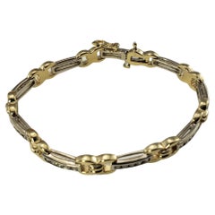 Armband aus 14 Karat Gelb-/Weißgold mit Diamanten