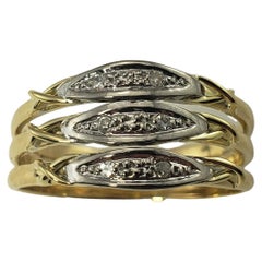 14 Karat Yellow/White Gold and Diamond Ring