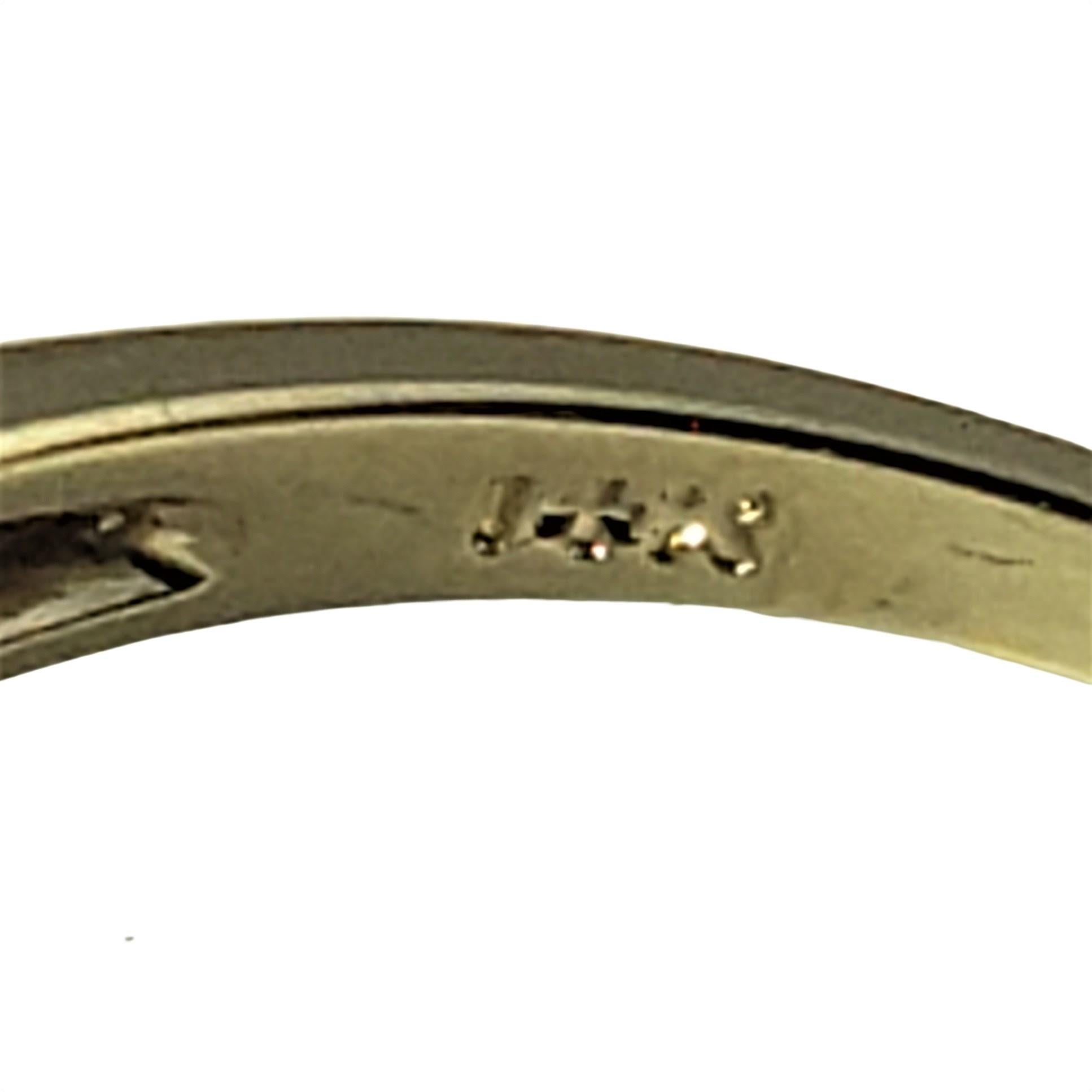 Women's 14 Karat Yellow/White Gold and Diamond Ring Size 8.75 #20988 For Sale
