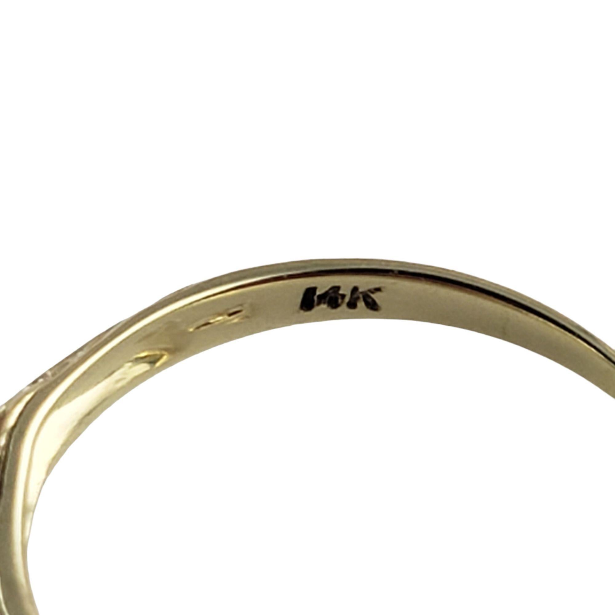 14 Karat Yellow White Gold Diamond Engagement Ring Size 4.5 #14678 For Sale 1