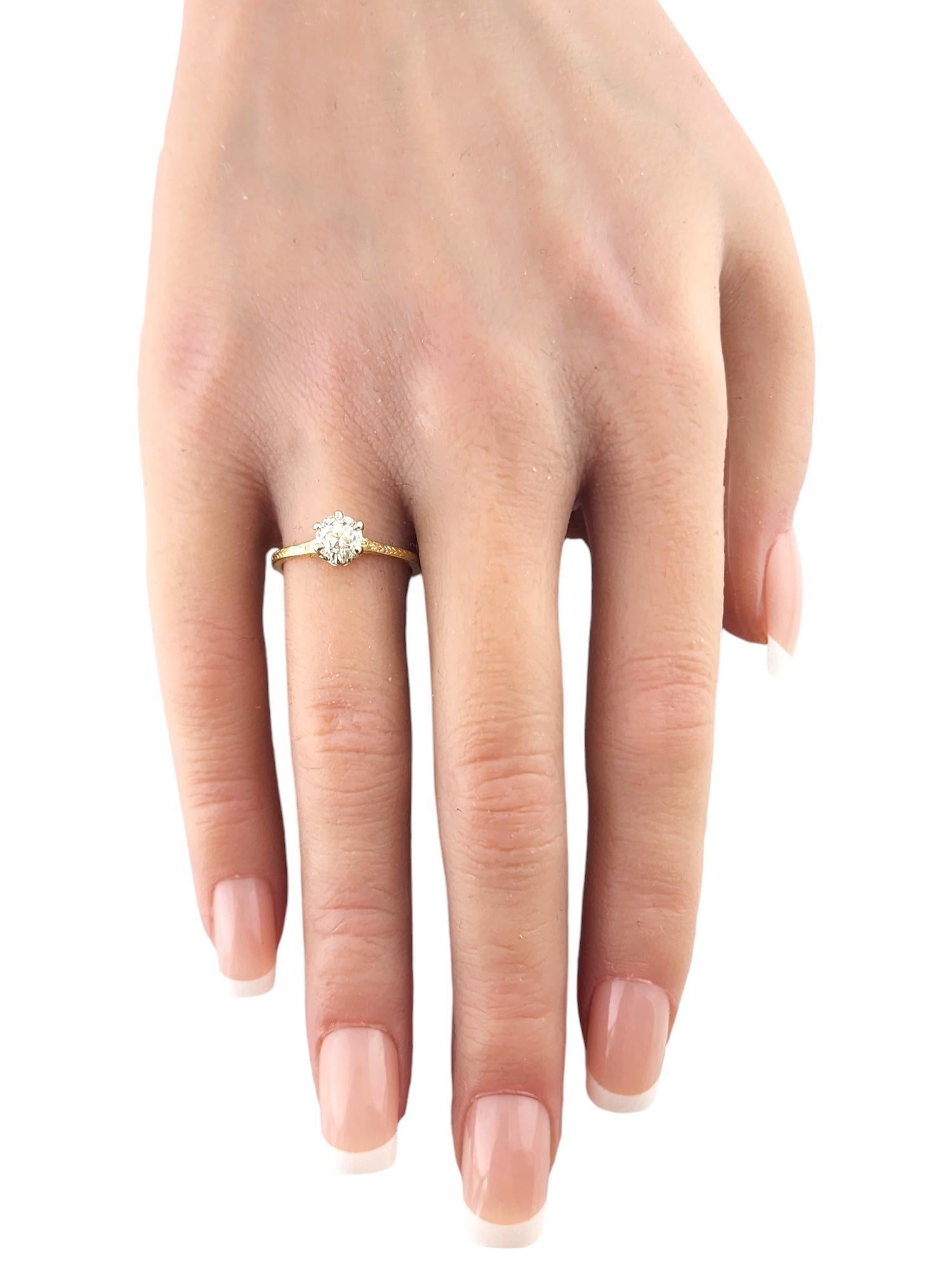 Women's 14 Karat Yellow & White Gold Diamond Ring Size 6 #18668