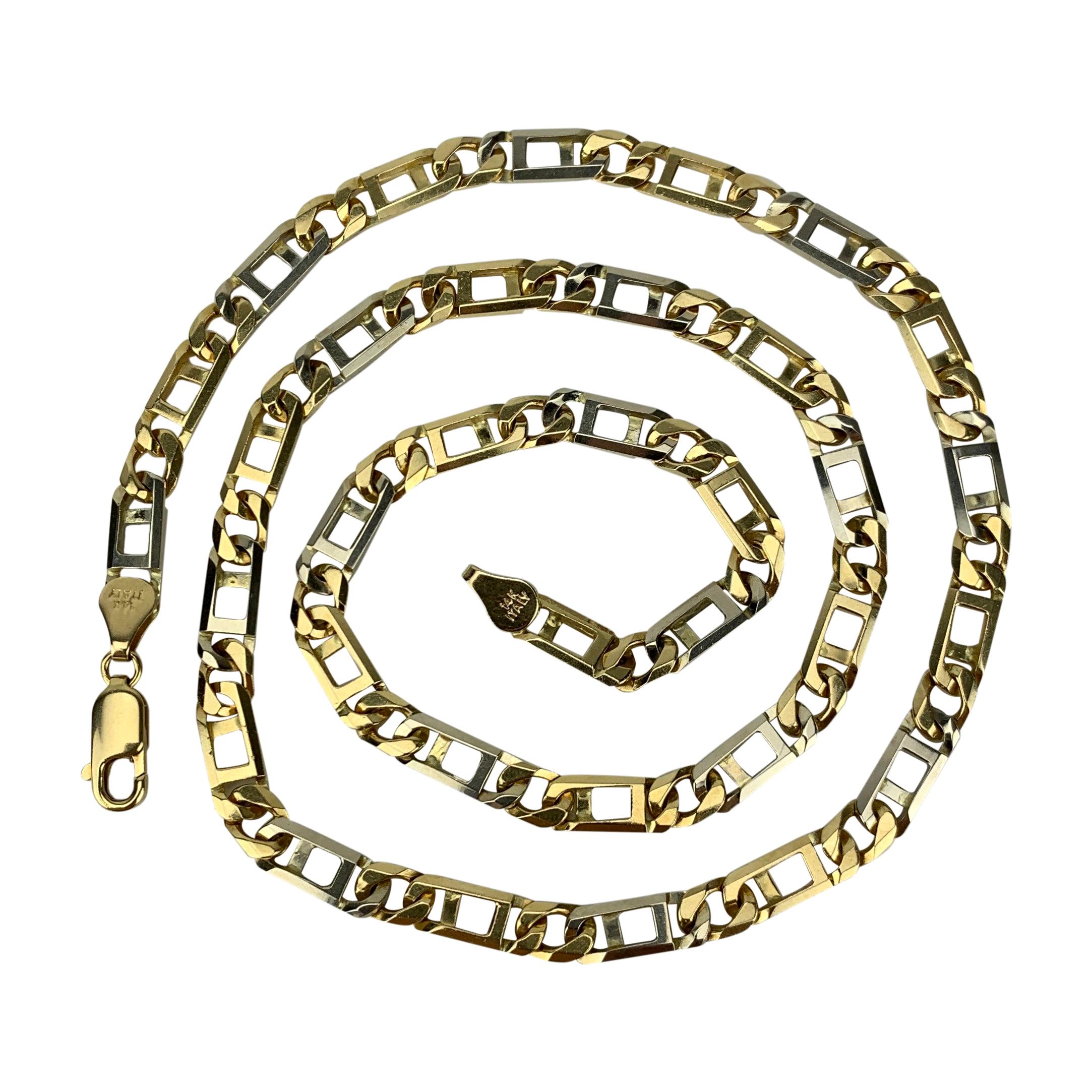 14 Karat Yellow White Gold Figarucci 