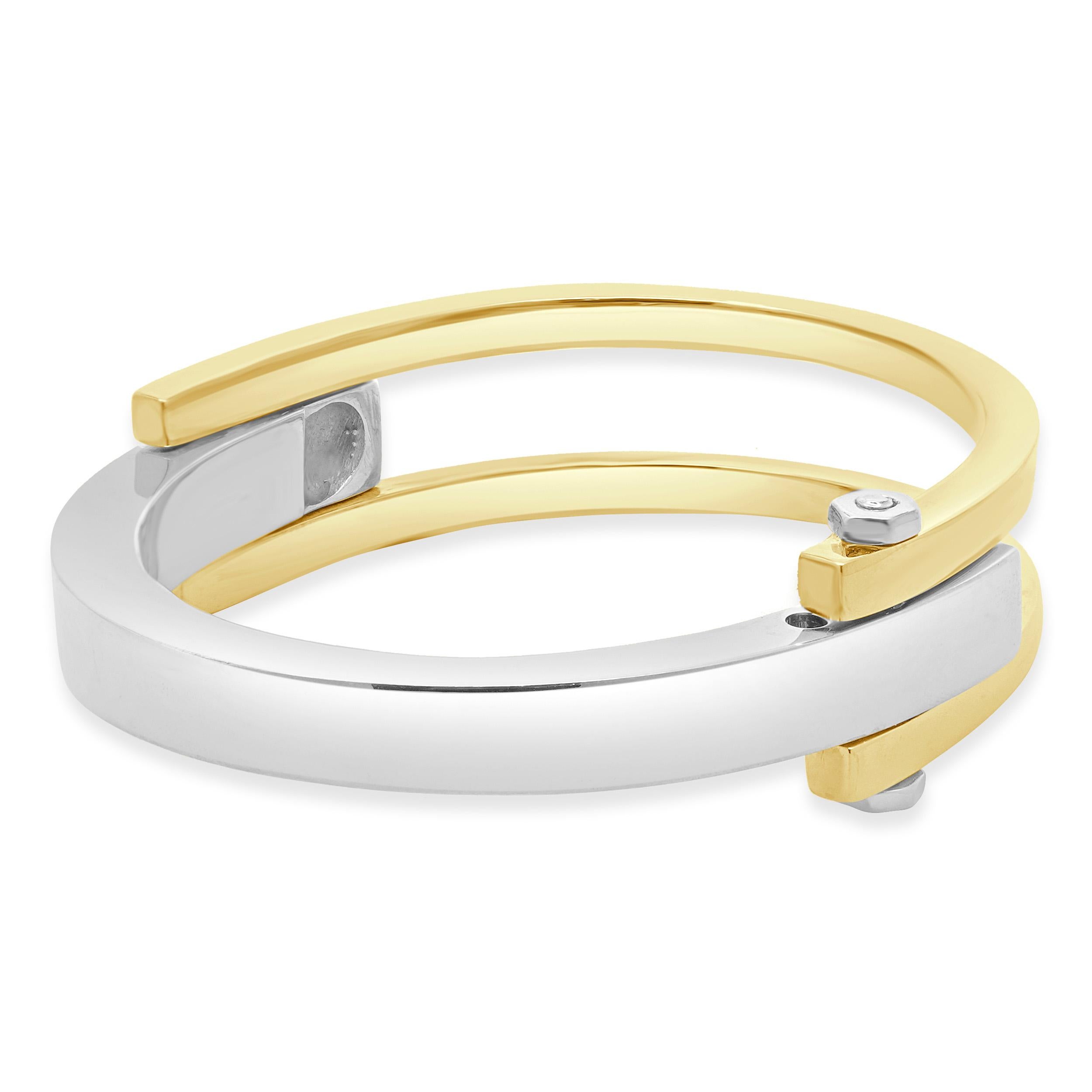 Designer: custom design
Material: 14K yellow & white gold	
Weight: 99.20 grams