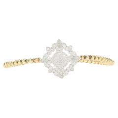 14 Karat Yellow & White Gold Pave Diamond Flex Bracelet
