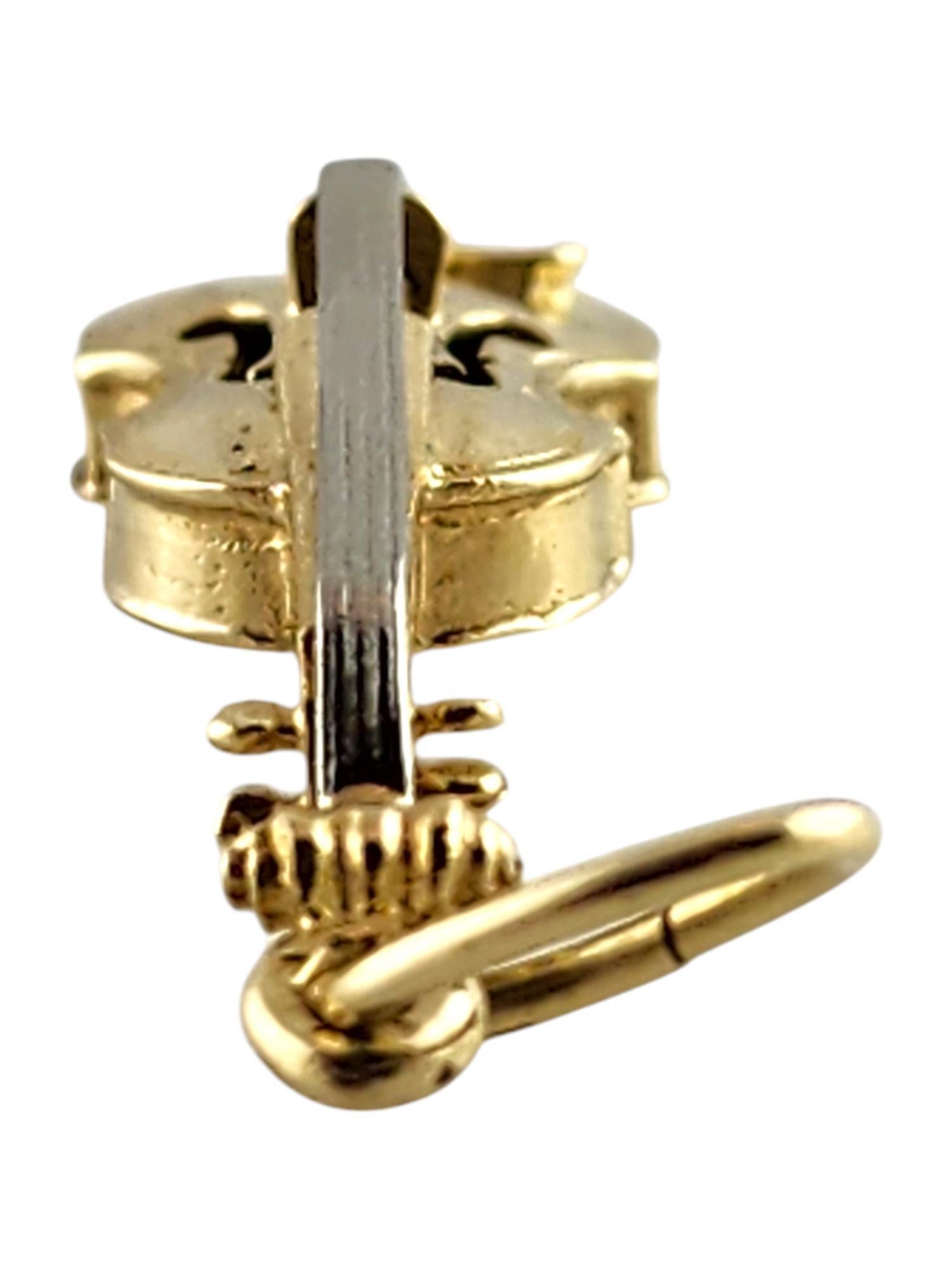14 Karat Yellow & White Gold Violin Charm #19399 1