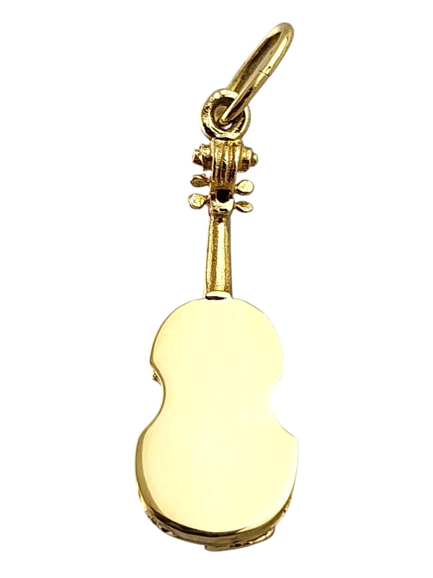 14 Karat Yellow & White Gold Violin Charm #19399 2