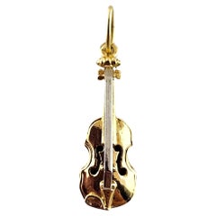 14 Karat Yellow & White Gold Violin Charm #19399