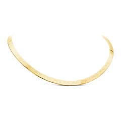 37.84 Grams Omega Chain Collar Necklace in Yellow Gold