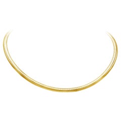 Collana a catena Omega in oro giallo 14 carati