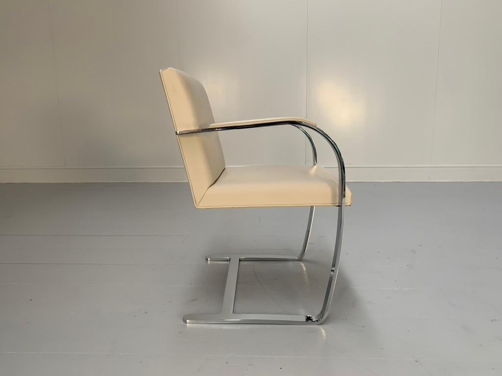 14 Knoll Studio „Brno Flat Bar“ Sessel - in Chrom und elfenbeinfarbenem Leder im Angebot 1