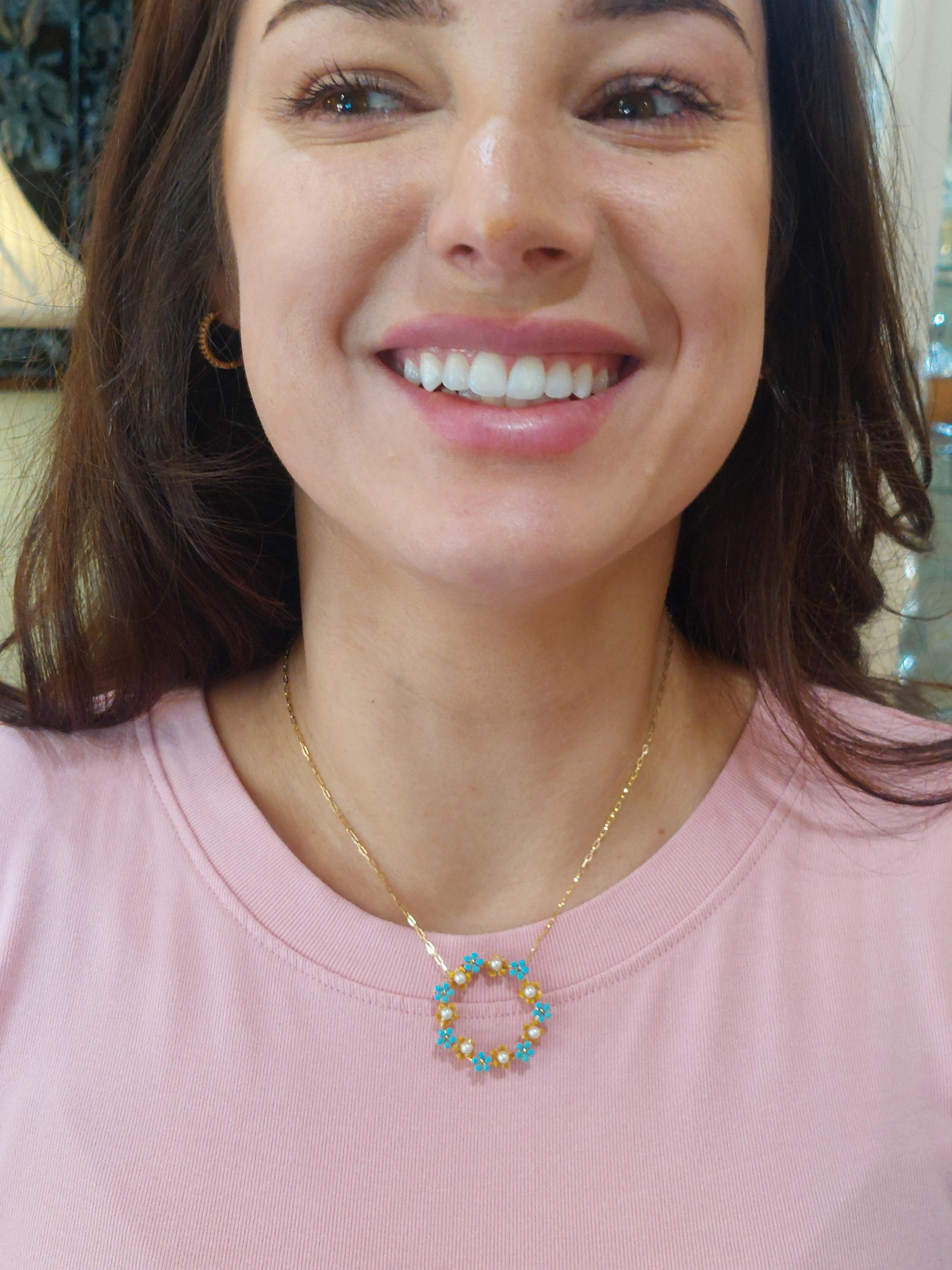 Collier Forget-Me-Not 14 KT en vente 5