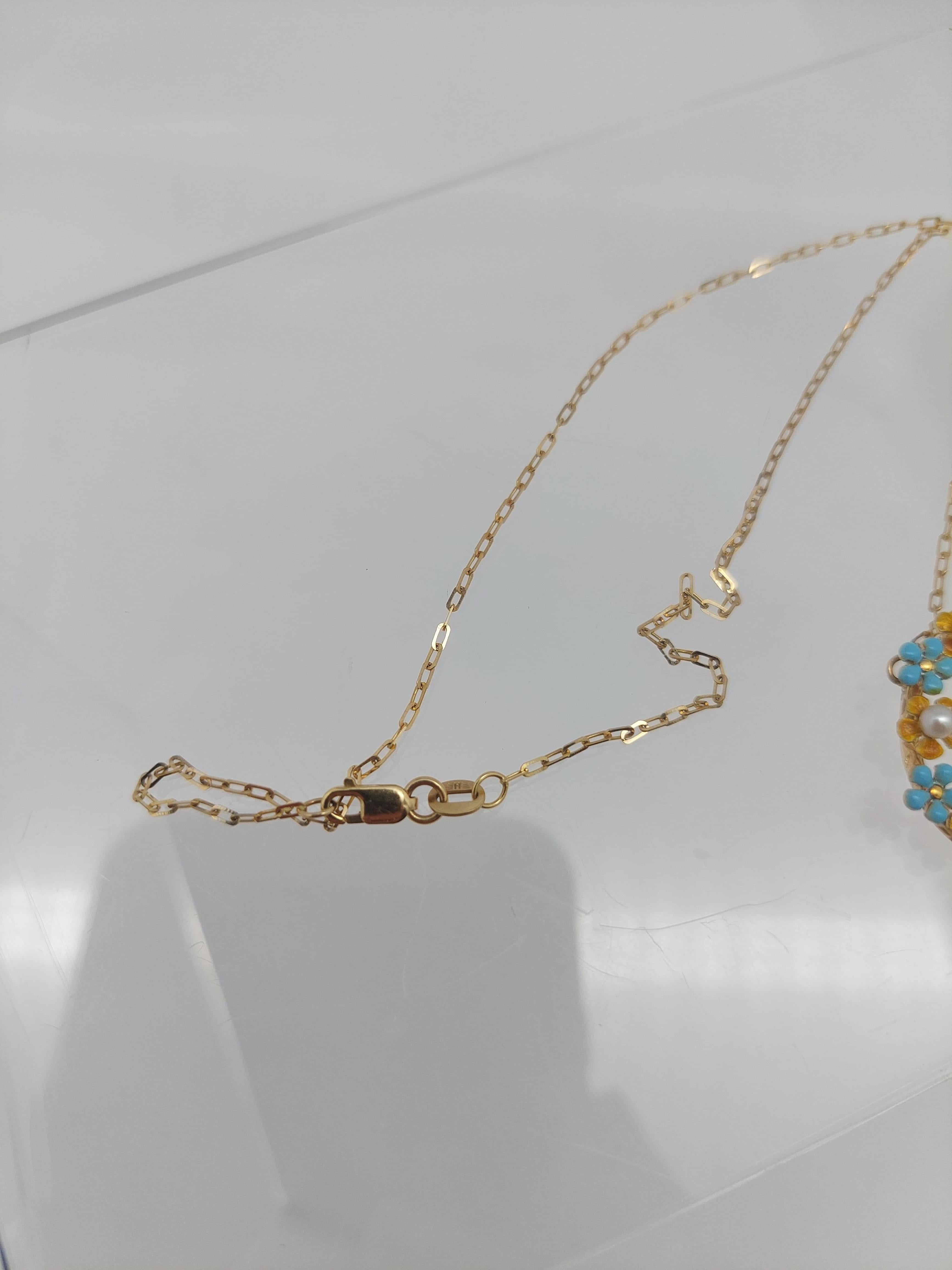 Collier Forget-Me-Not 14 KT en vente 1