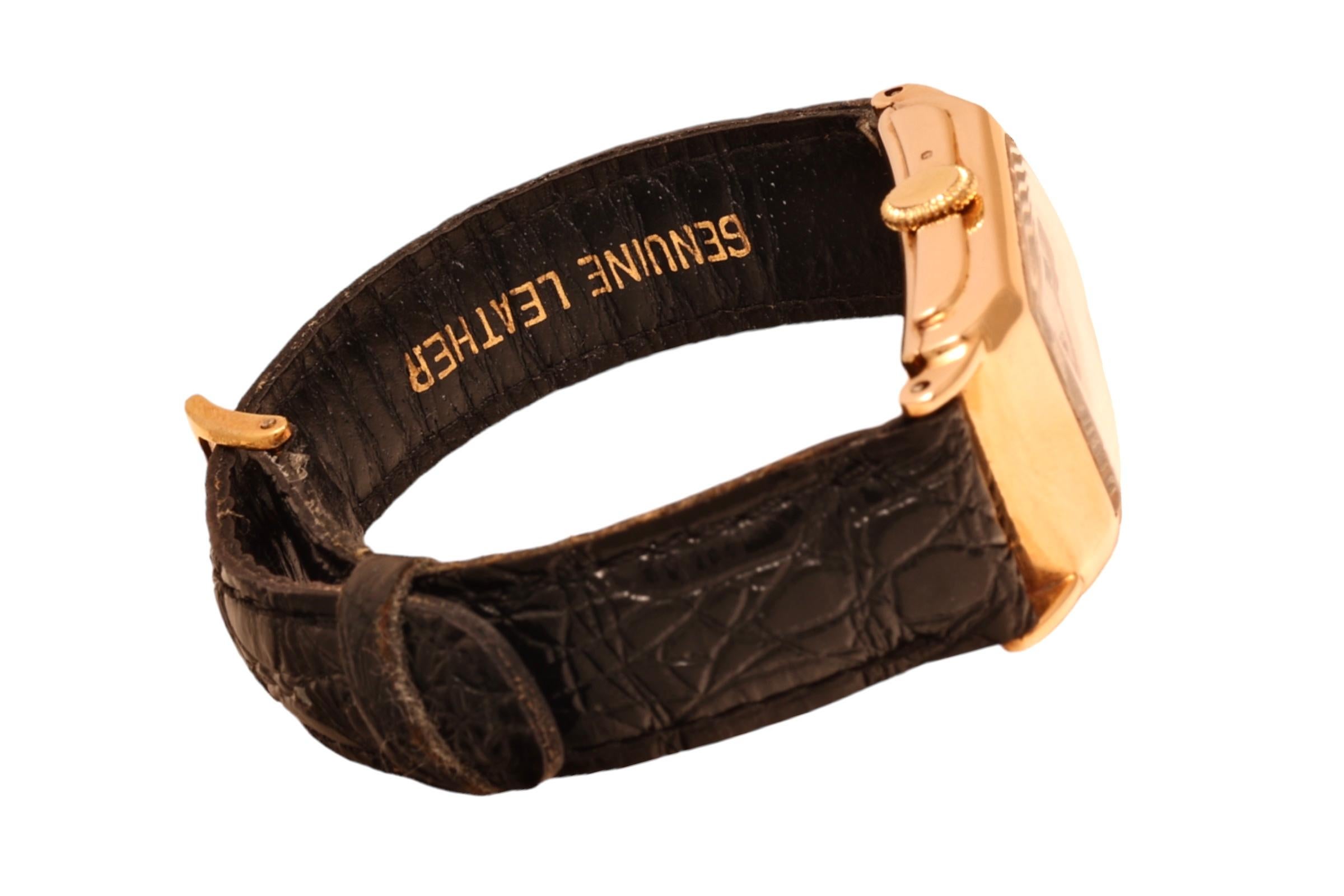 Montre-bracelet en or 14 carats Alpina Gruen / Rolex Prince Doctors Jump Hour Unisexe en vente