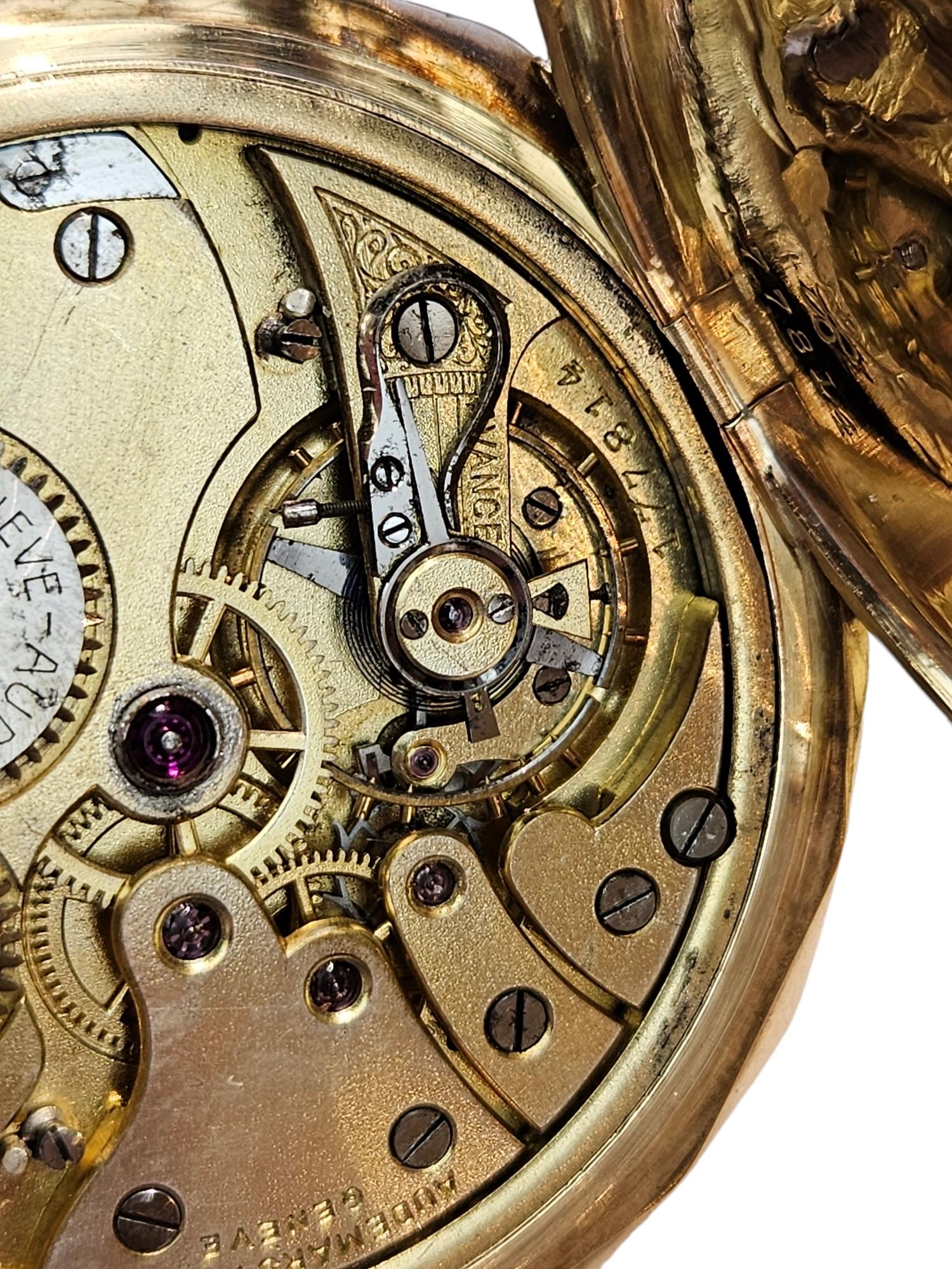 14 Kt Gold Audemars Frères Genève Pocket Watch, before Audemars Piguet founded For Sale 3