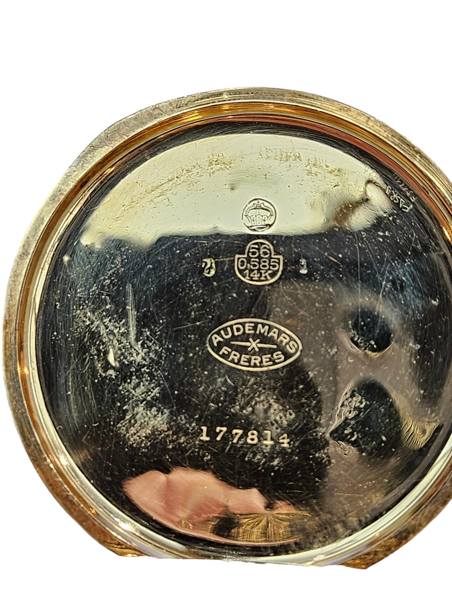 14 Kt Gold Audemars Frères Genève Pocket Watch, before Audemars Piguet founded For Sale 5