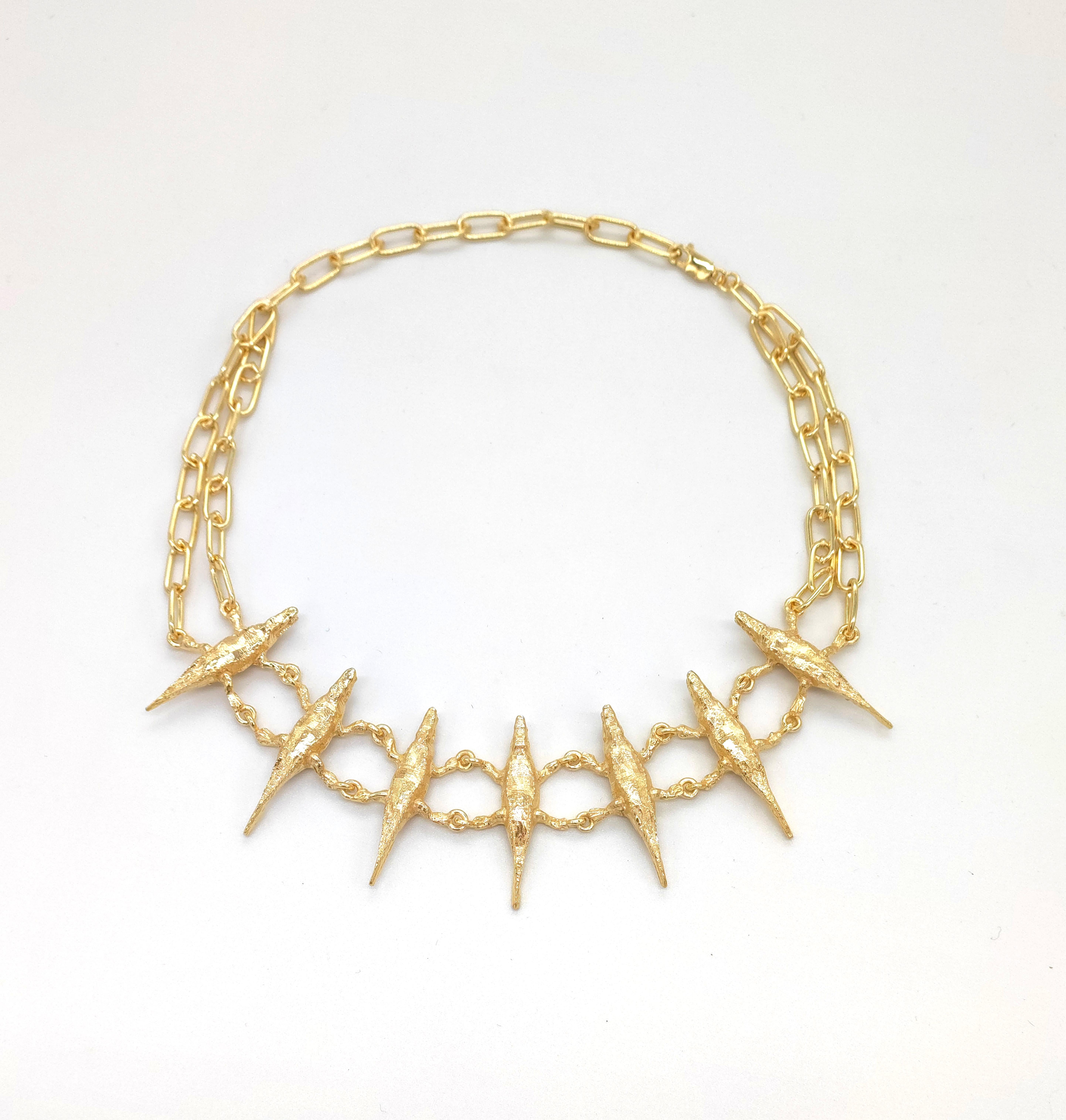 14 Karat Gold Necklace Crocodiles In New Condition For Sale In Roma, RM