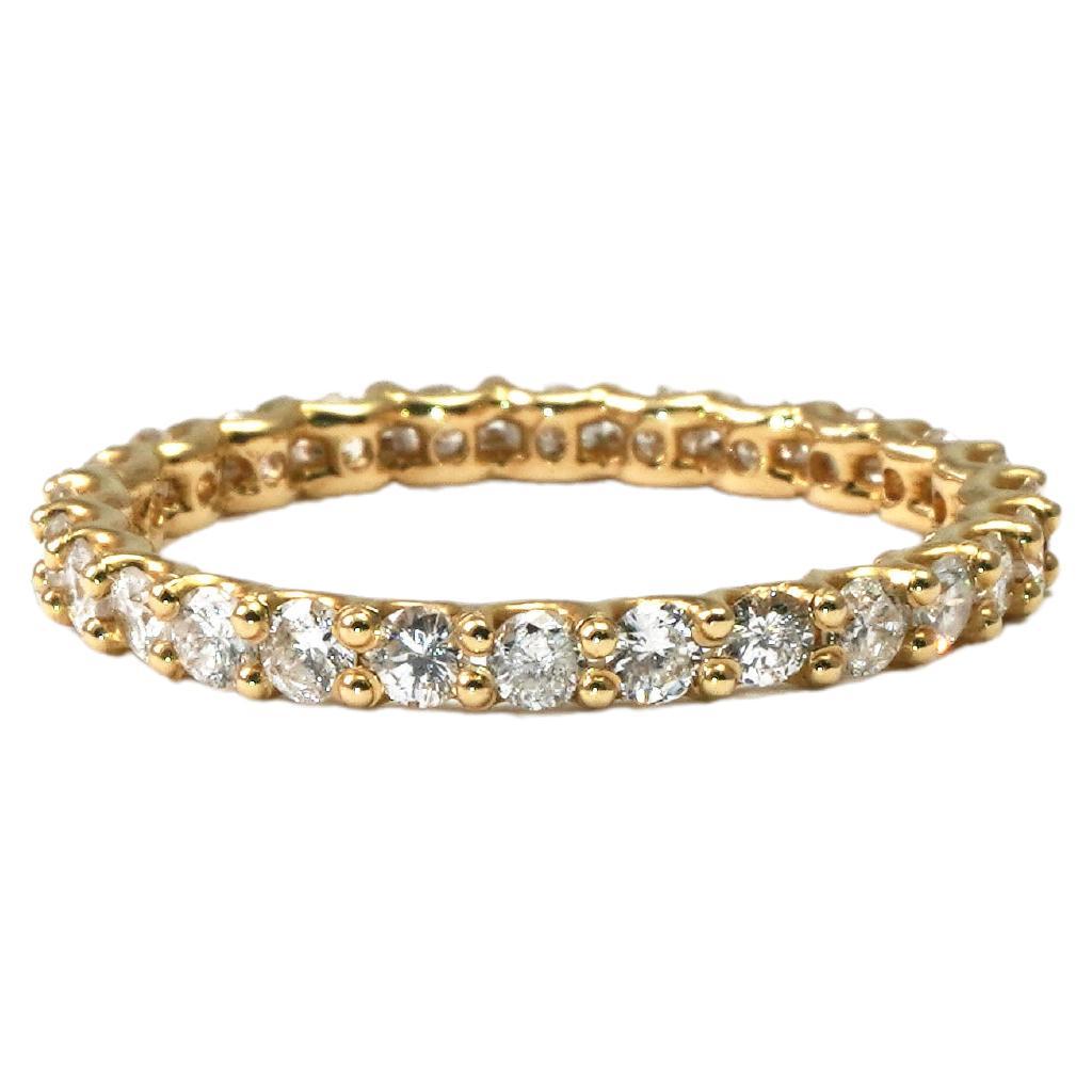 14 Karat Goldring mit Diamanten