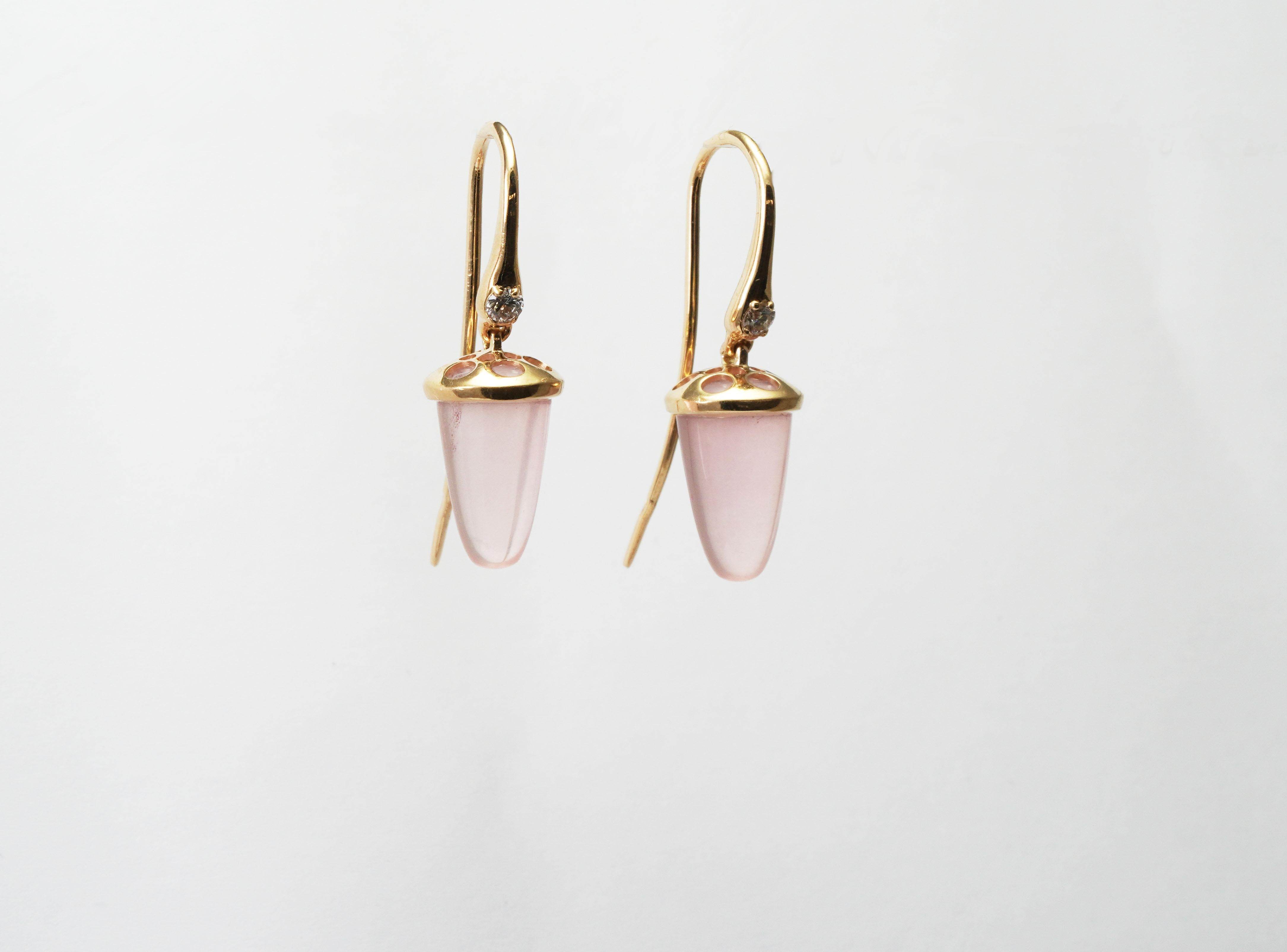 aretes gold rose