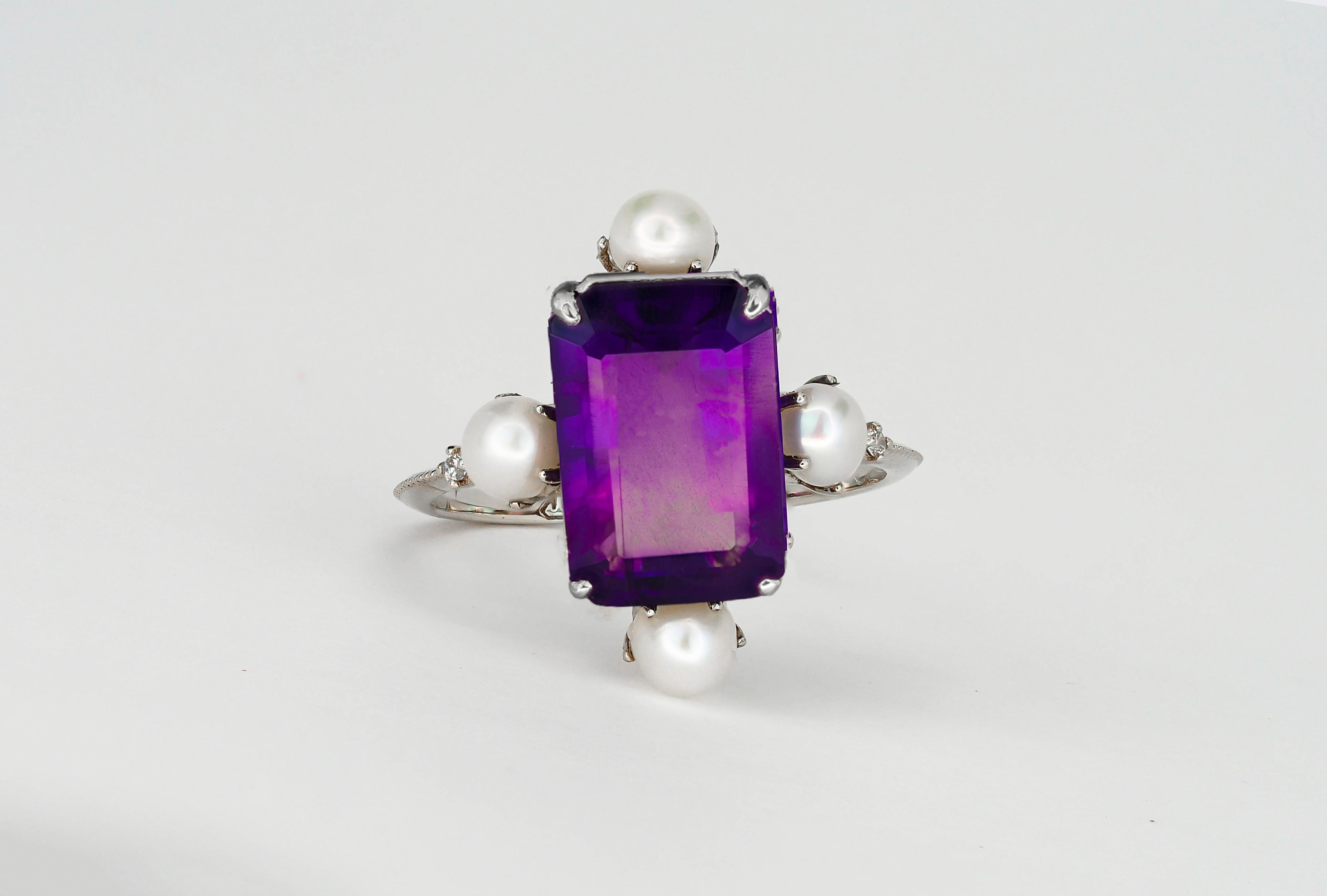 For Sale:  Amethyst ring in 14k gold.  5