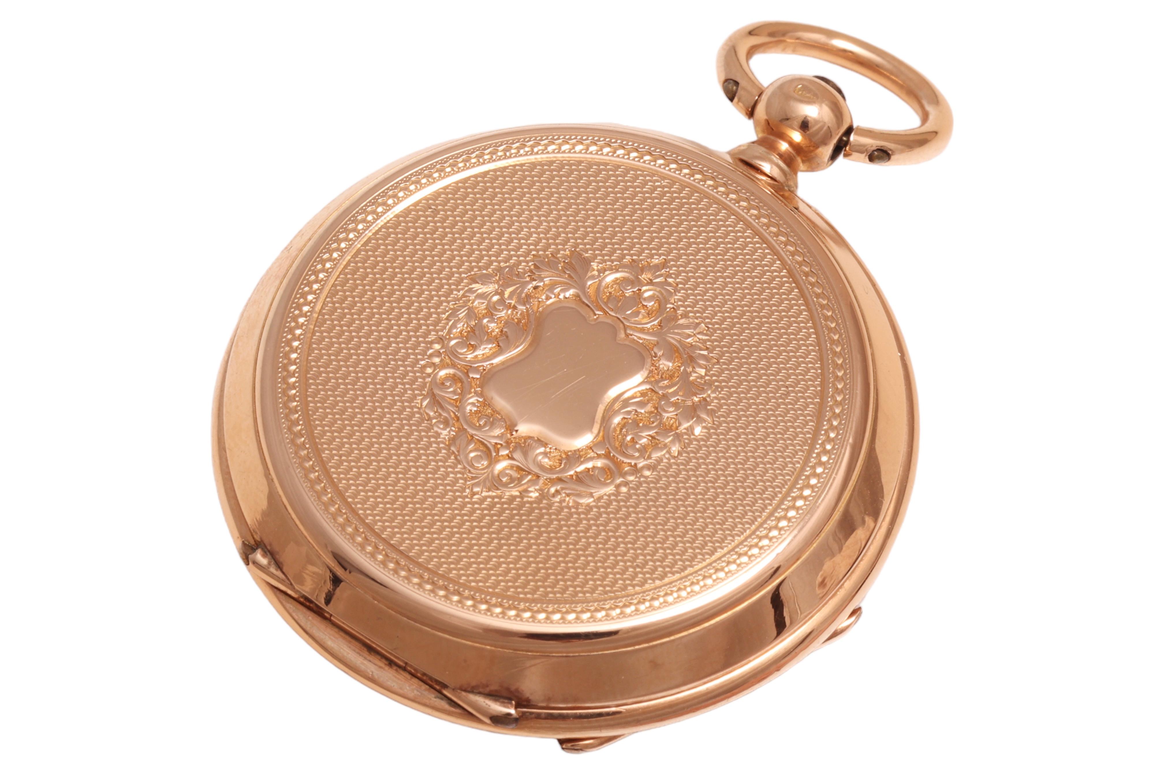 14 Kt Solid Pink Gold Delaunay Chauveau Ruffec pocket watch For Sale 5