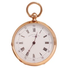 14 Kt Solid Pink Gold Delaunay Chauveau Ruffec pocket watch