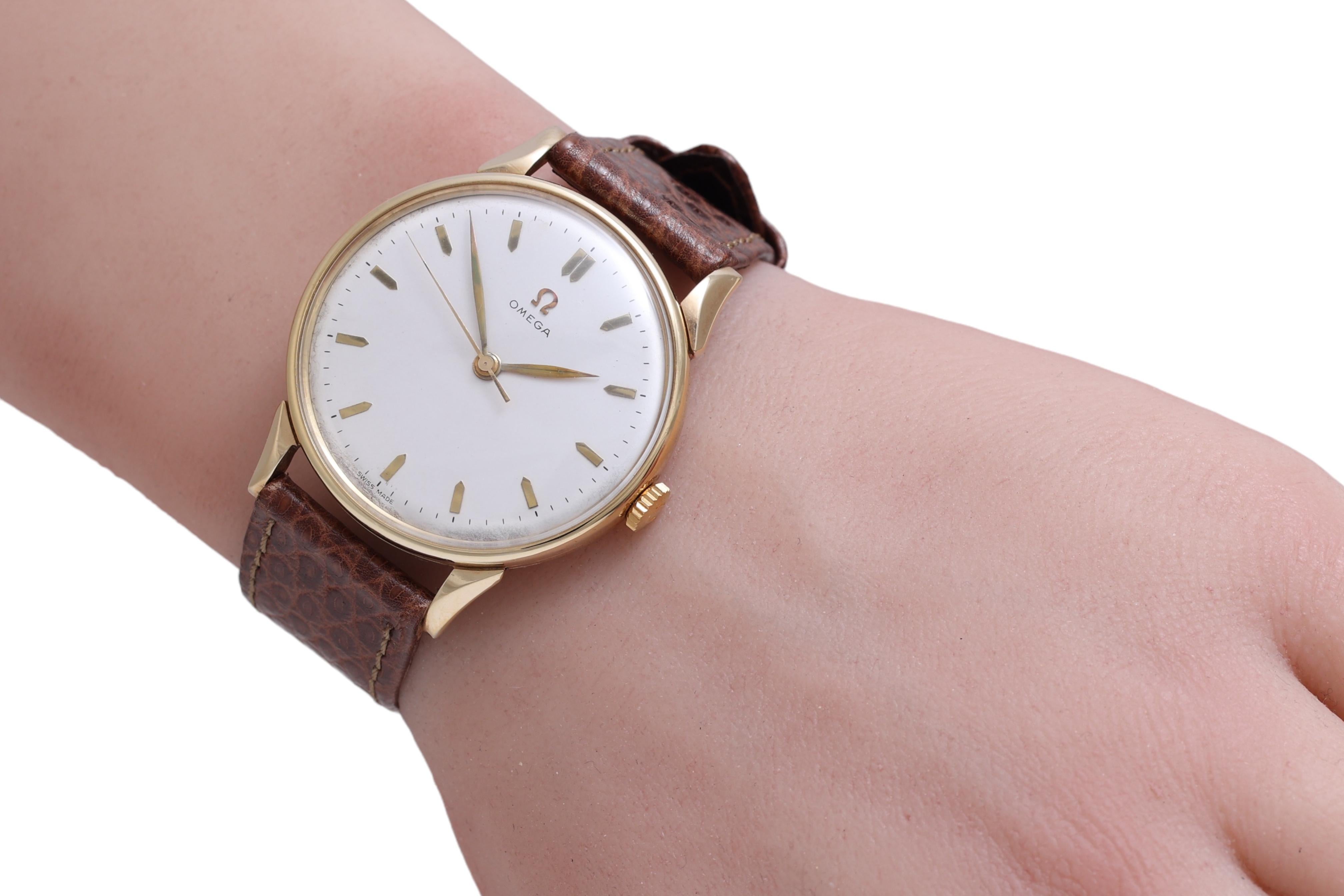 14 Kt Solid Yellow Gold Omega Jumbo, Cal 30 T2 SCPC Collectors Wrist Watch For Sale 3