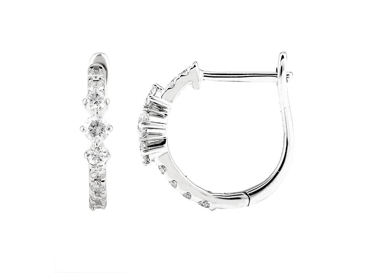 Taille brillant 14 kt. Or blanc 0,30ct (diamant naturel) 