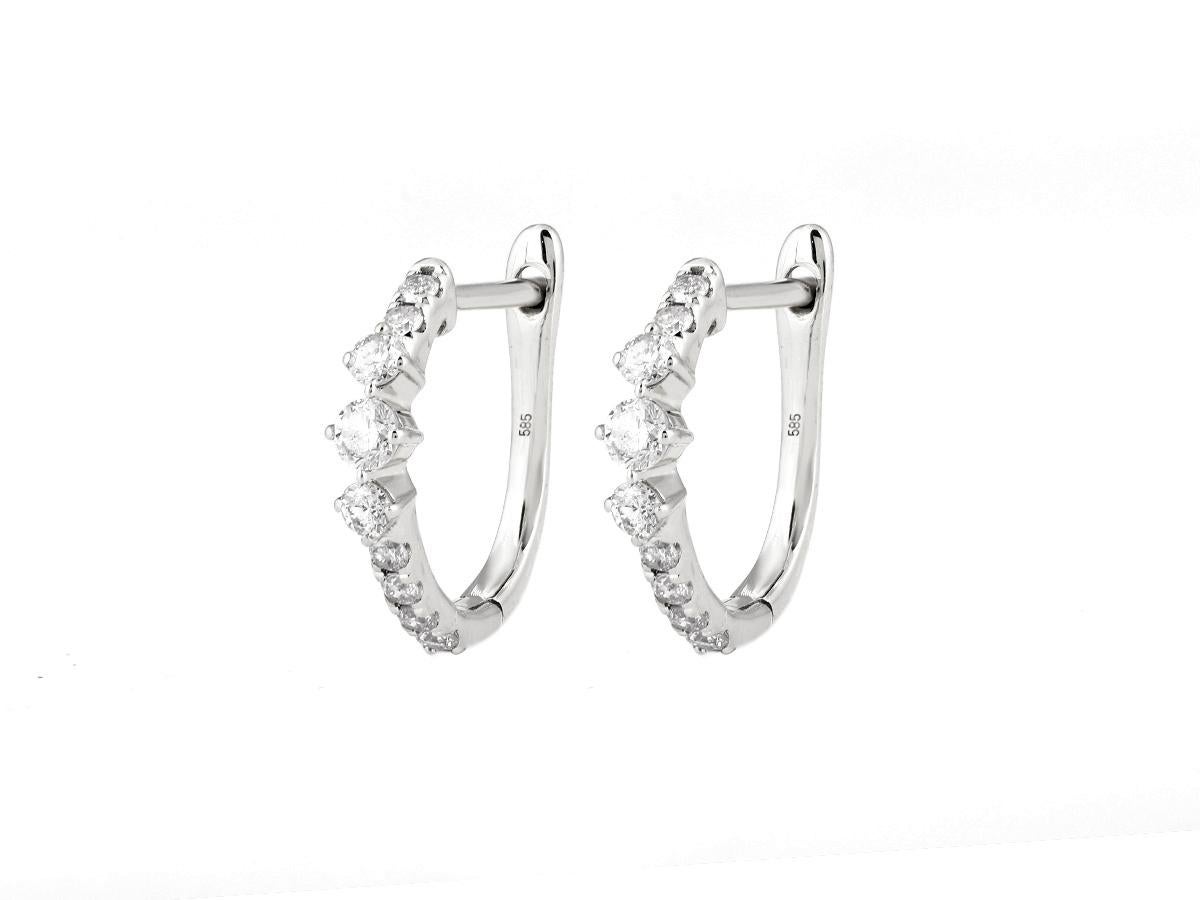 14 kt. Or blanc 0,30ct (diamant naturel) 