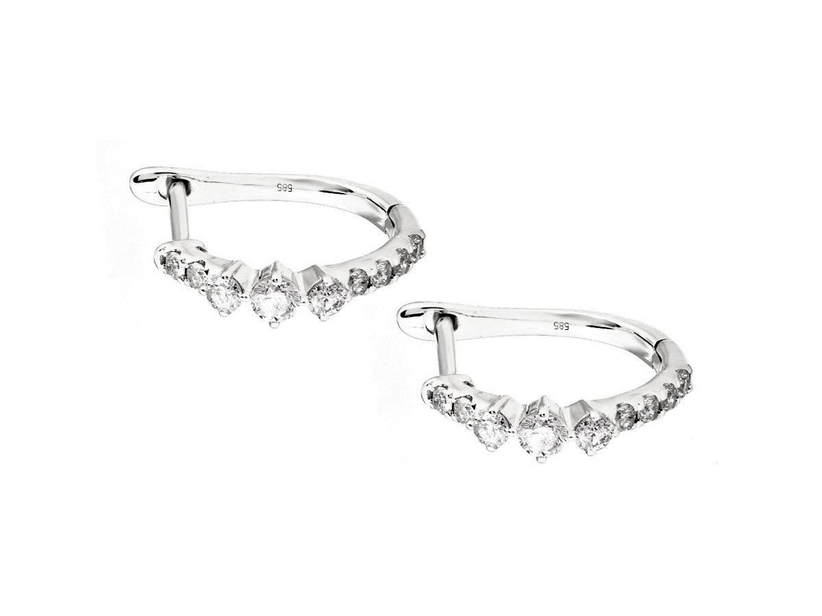 14 kt. Or blanc 0,30ct (diamant naturel) 