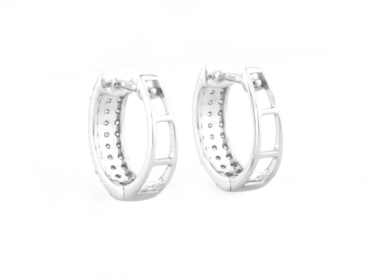 Taglio brillante 14 kt  Abbracci in oro bianco da 0,43 carati (diamante naturale) 