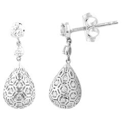 14 kt. Gouttes 
Honeycomb Harmony
 en or blanc 0,53ct (Diamant Naturel)"