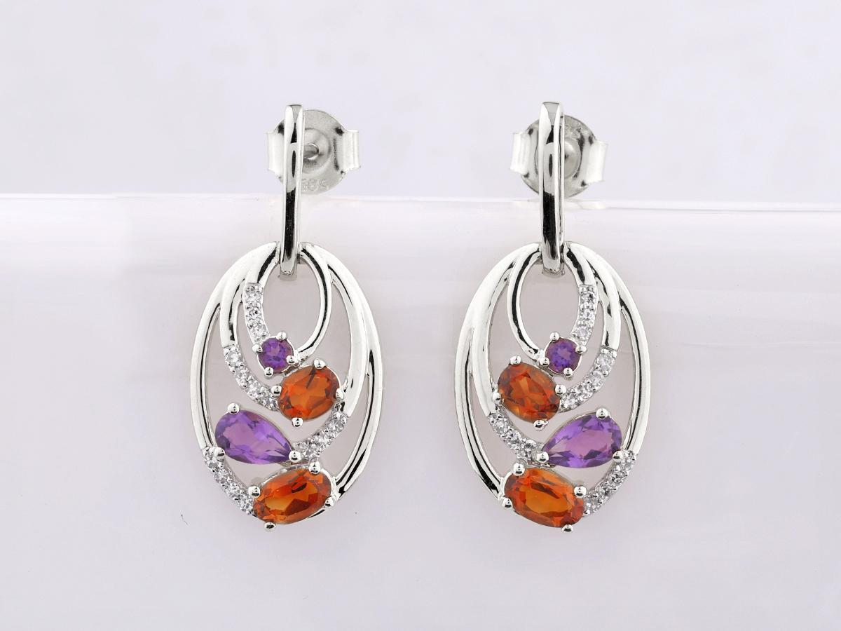 Matériau :  Or blanc 14KT
Poids de l'or : 3,30 grammes
Taille de la boucle d'oreille : 2,5 cm
Serti de : Diamants et Améthyste avec Citrine
Pierre : 28 diamants naturels

Pierre précieuse : 8 Améthyste avec Citrine

Carat de diamant : 0.13
Carat de