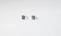 Orecchini con diamanti in oro bianco 14 kt