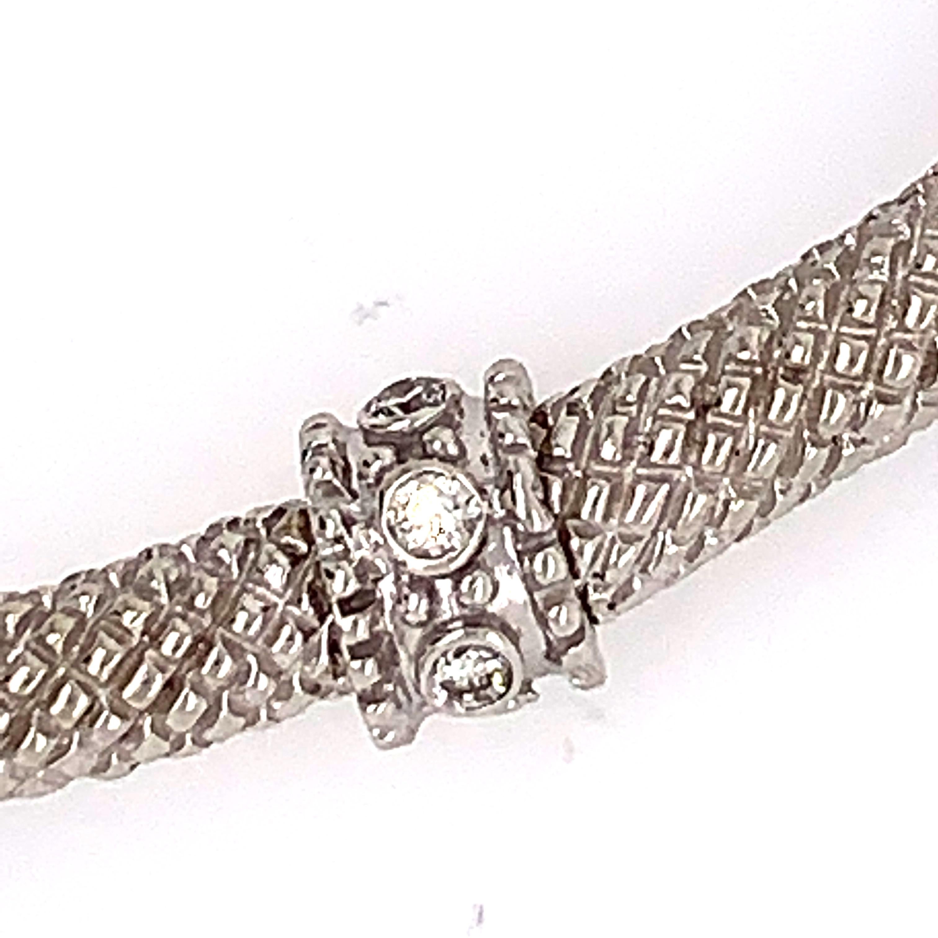 Collier à maillons fantaisie en or 14 carats et diamants de 1 carat au total, pesant 44,58 grammes en vente 1