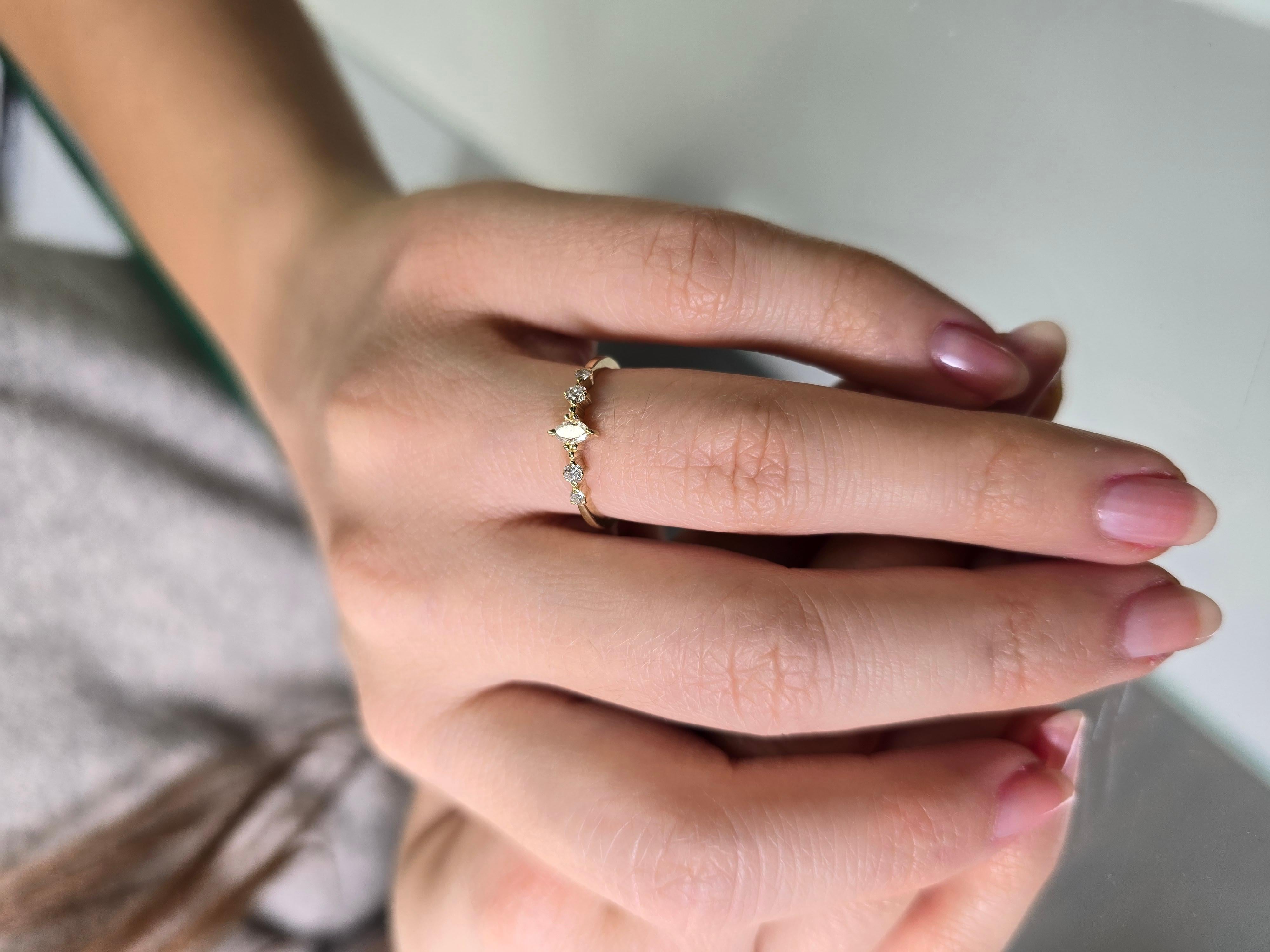 Anello con diamante in oro bianco 14 kt in vendita 3