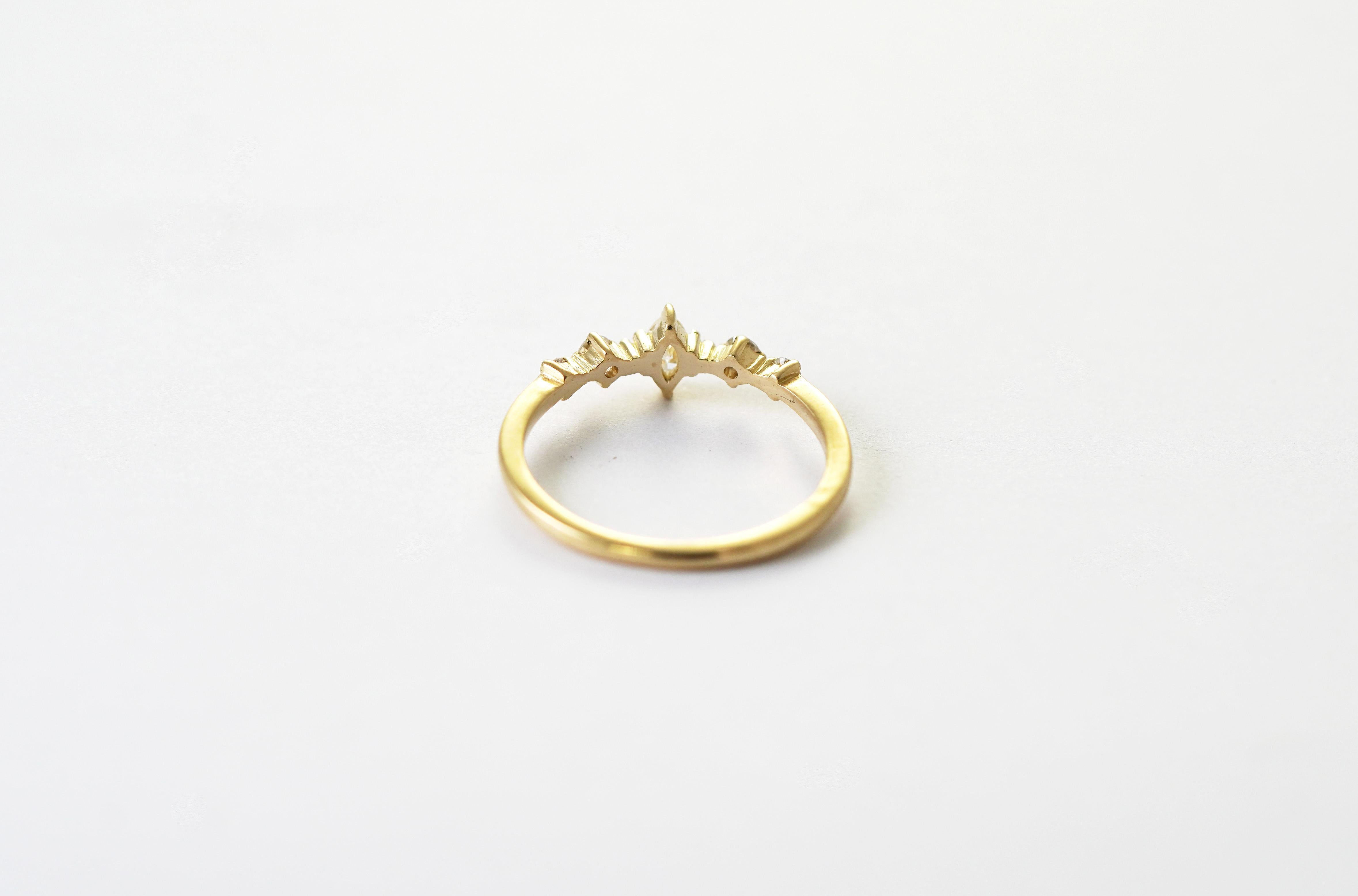 da uomo o donna Anello con diamante in oro bianco 14 kt in vendita