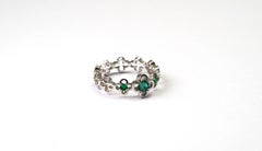 14 Kt White Gold Emerald Ring