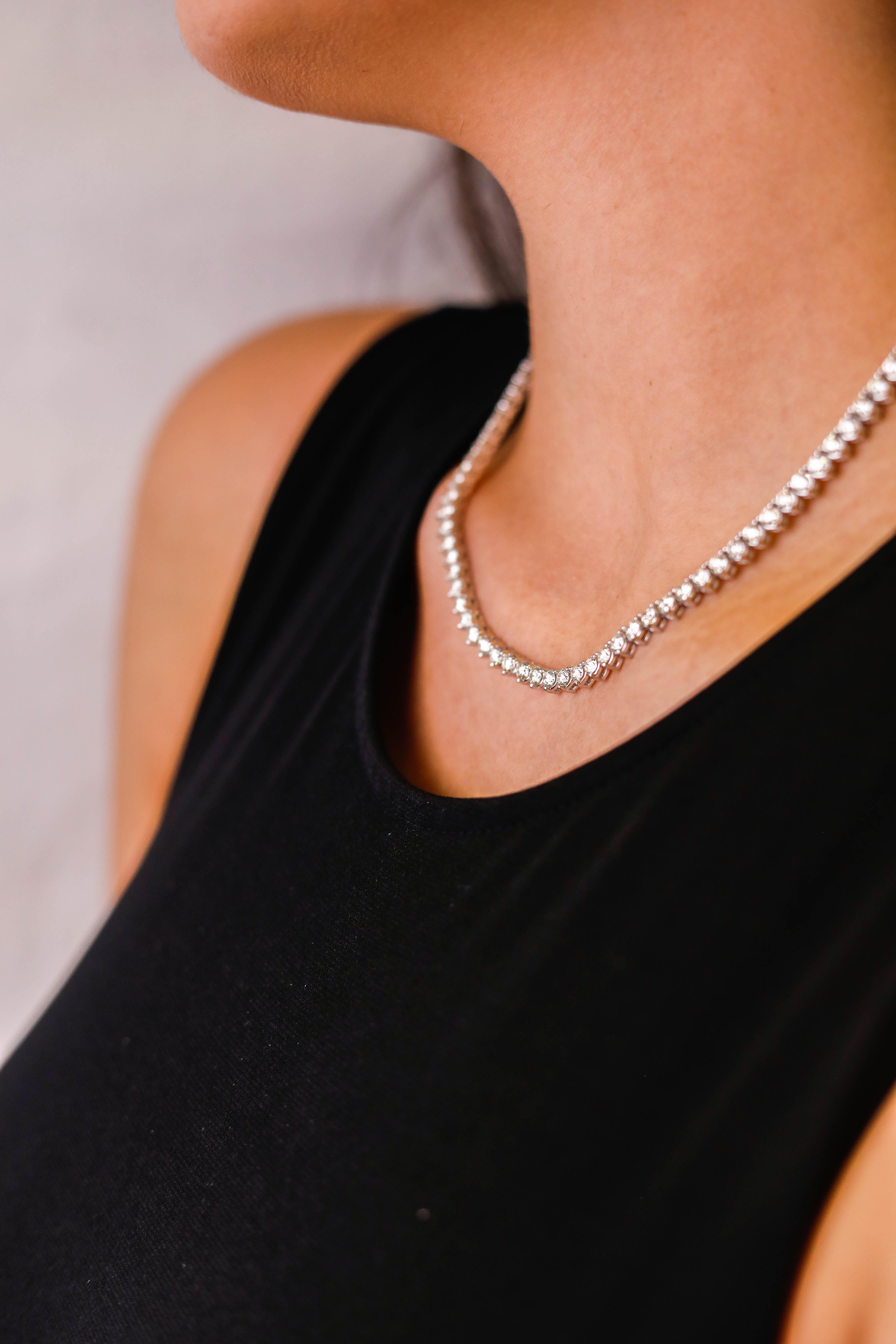 tennis diamond necklace