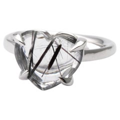 14 kt White Gold Tourmaline Quartz Ring