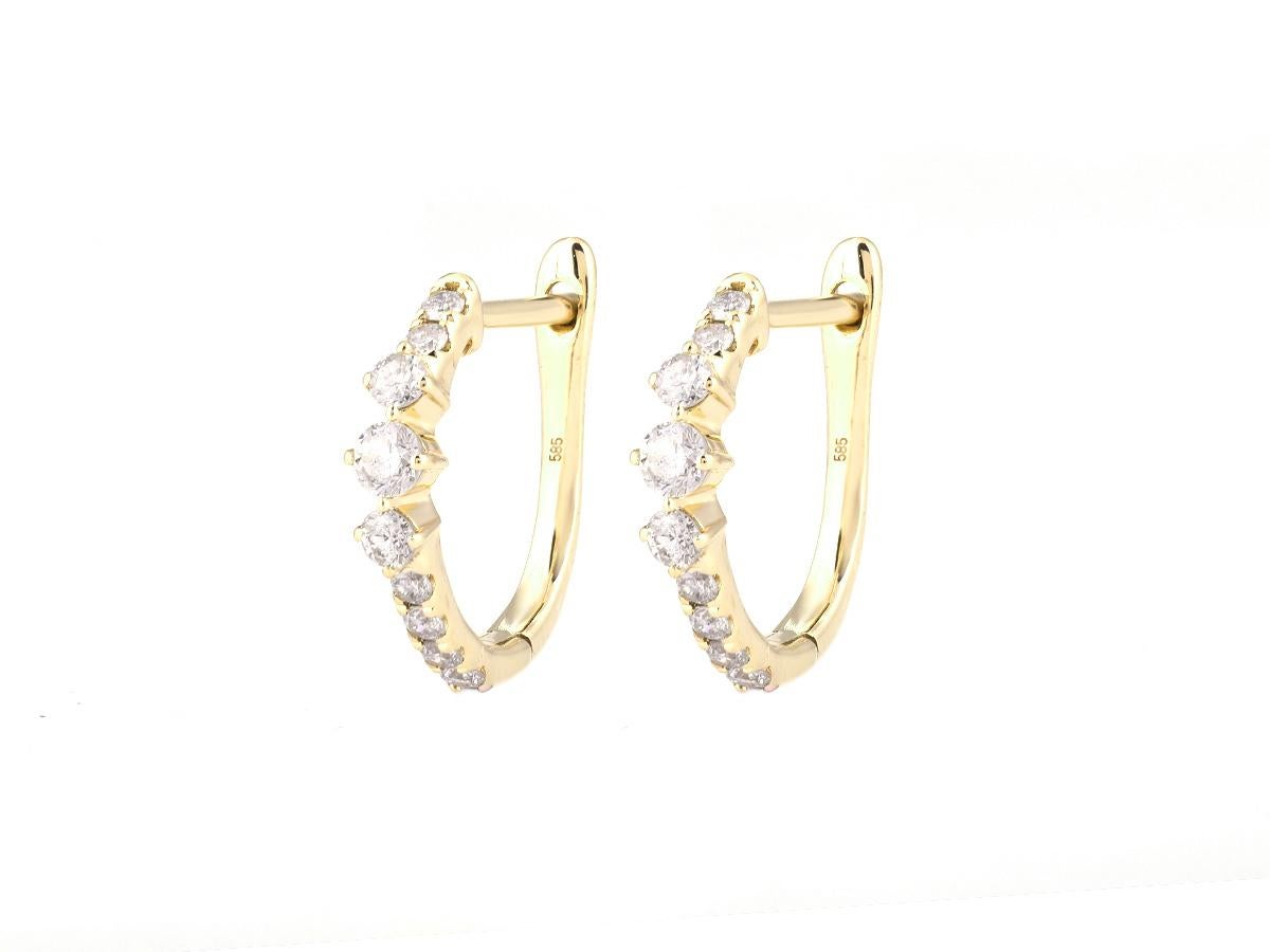 De las mujeres 14 kt. Oro amarillo 0,30ct ( Diamante Natural ) 'Brillo Oval Graduado' en venta